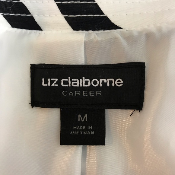Liz Claiborne Career Black White  Jacket Sz M - Picture 5 of 8